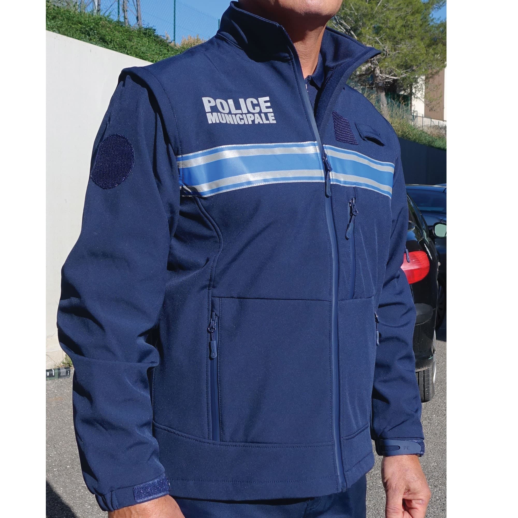 Blouson softshell Police municipale 2 en 1 manches amovibles