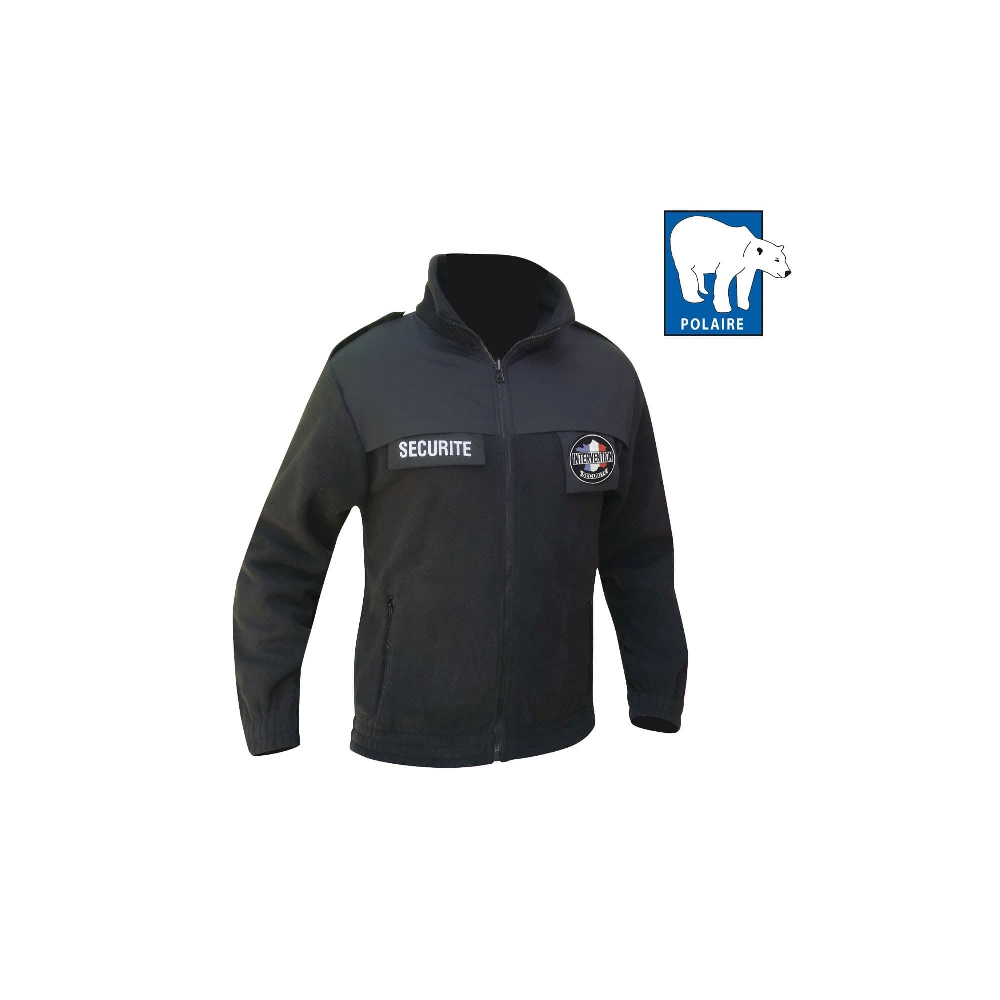 Blouson polaire Sécurité à bandeaux rétractables noir