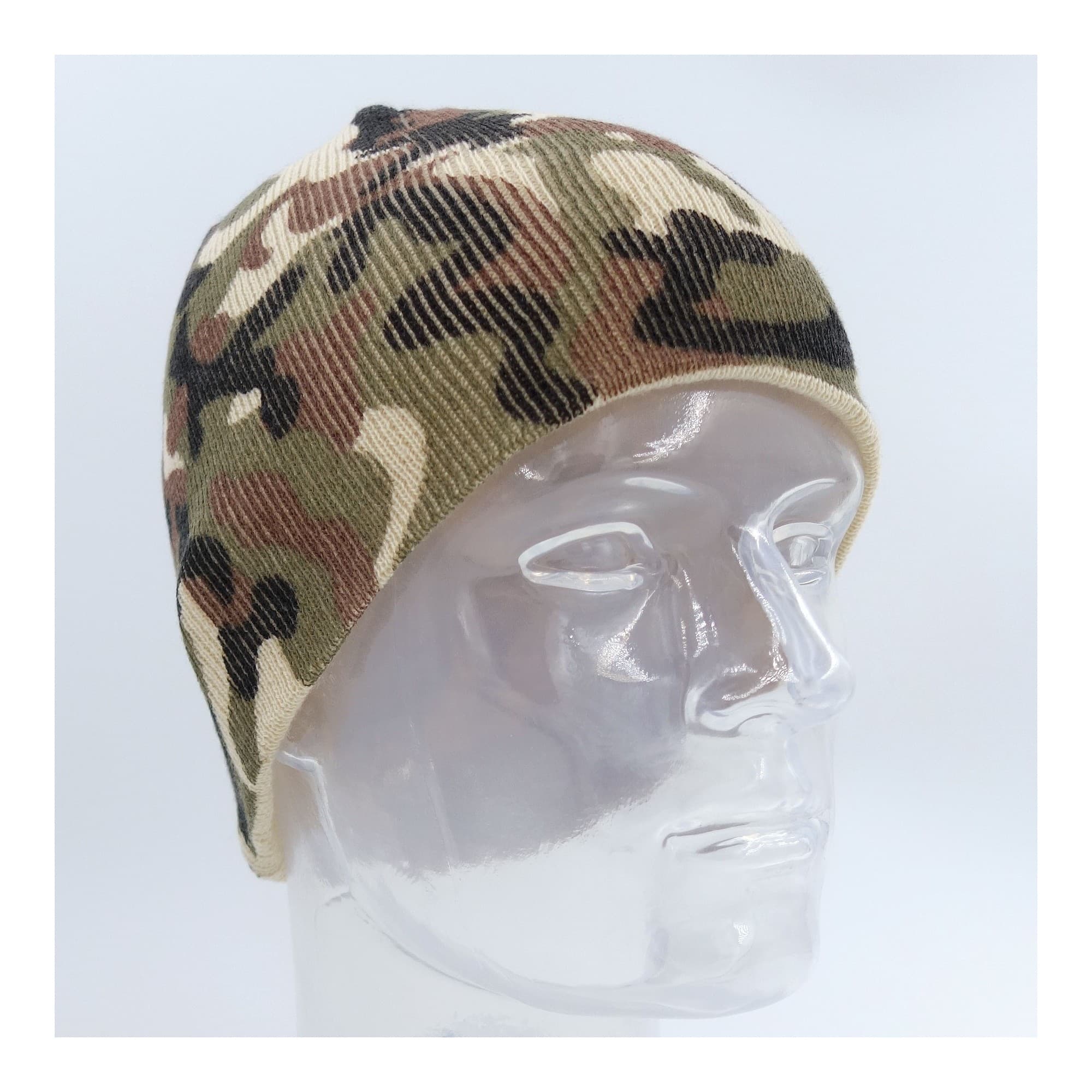 Bonnet acrylique doublé camouflage