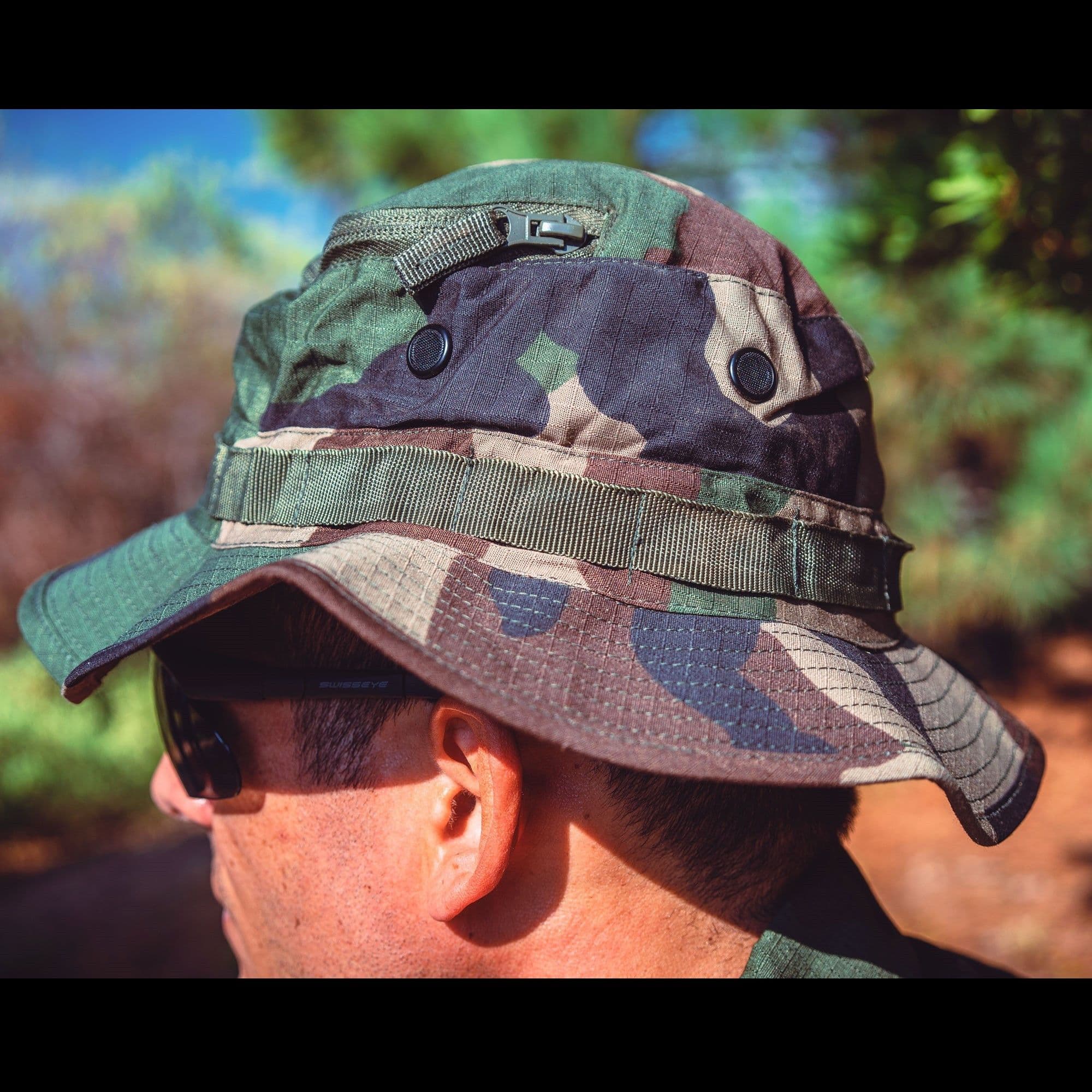 Chapeau jungle avec moustiquaire en polycoton déperlant