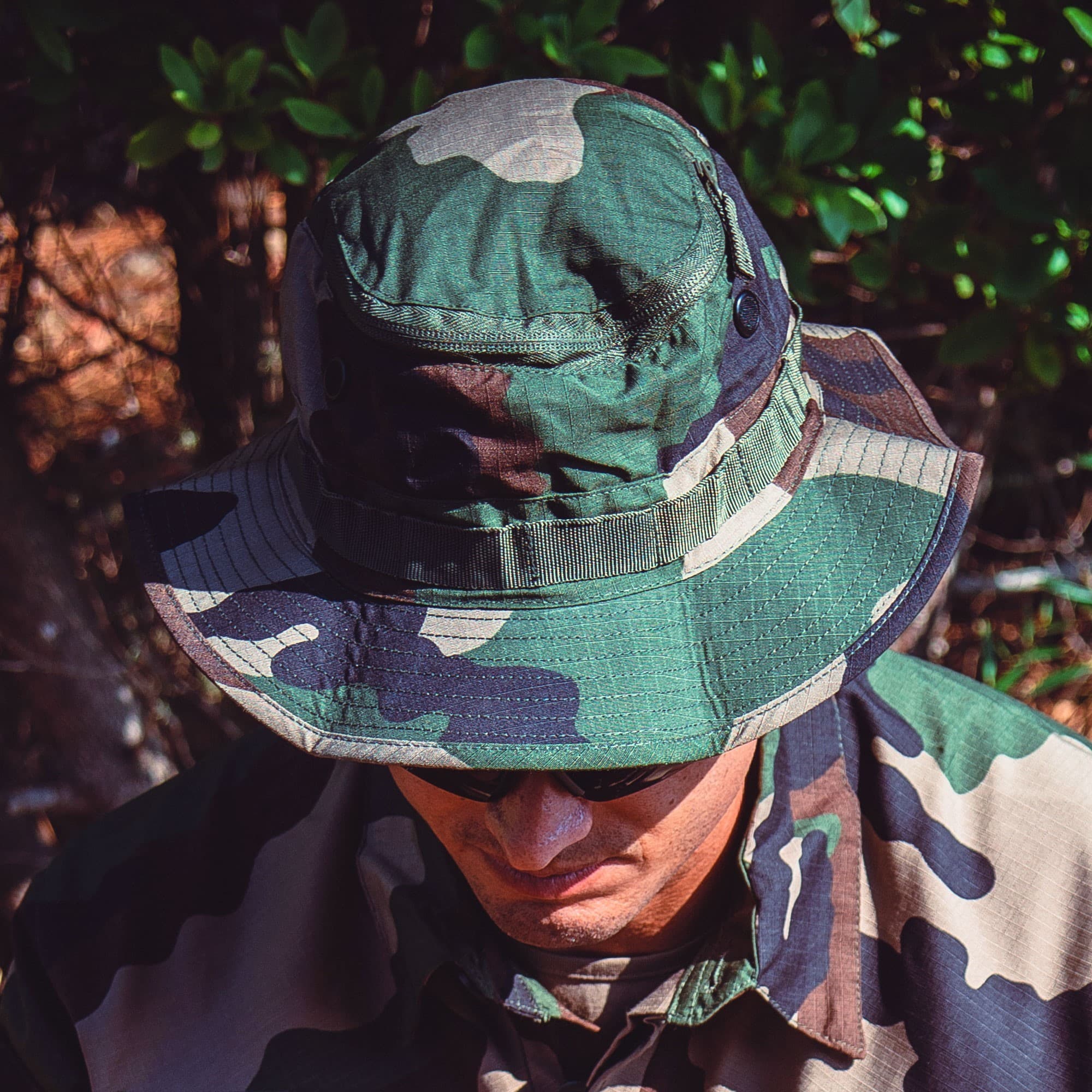 Chapeau jungle avec moustiquaire en polycoton déperlant – réf. CBUNET