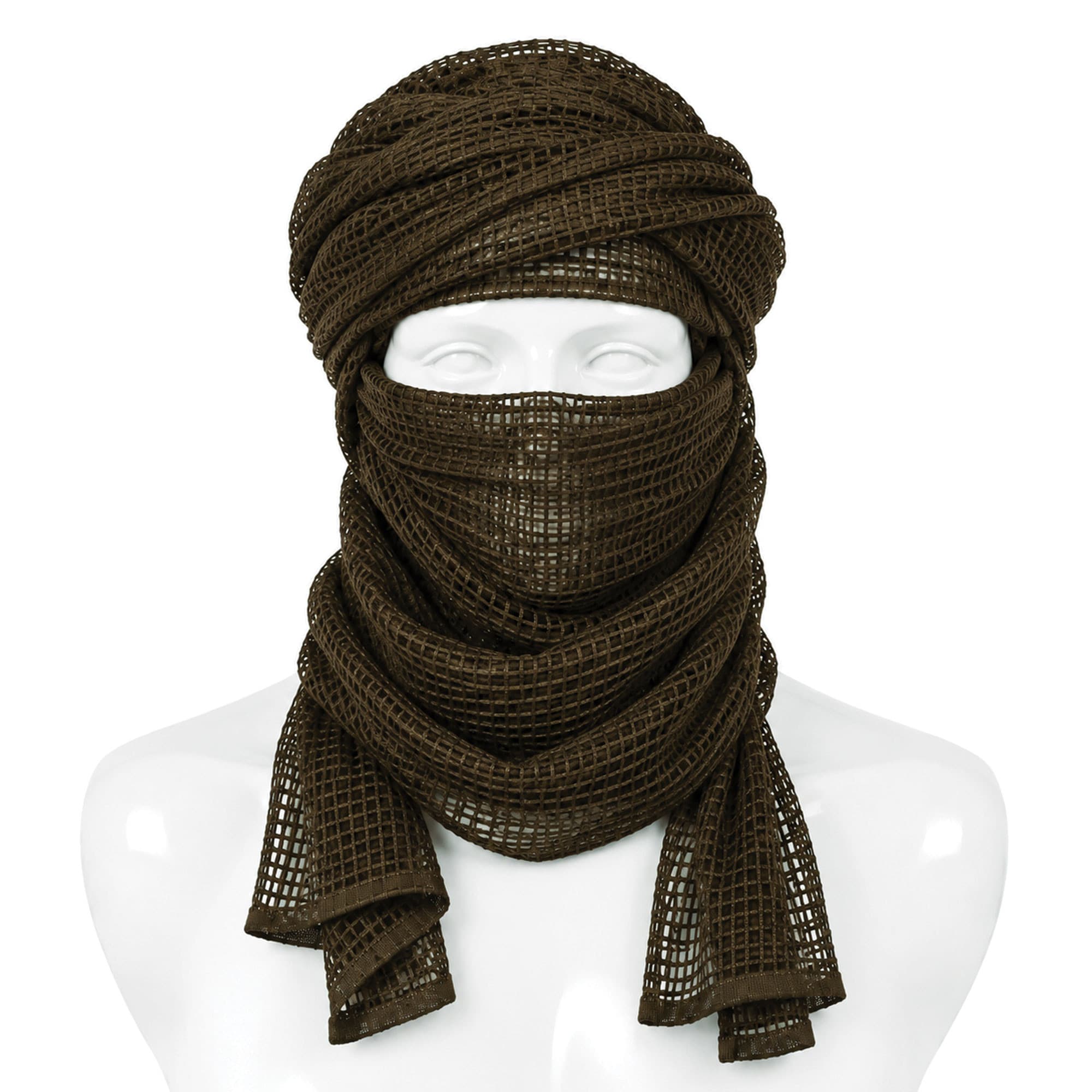 Chèche filet Barracuda en polyester vert ranger