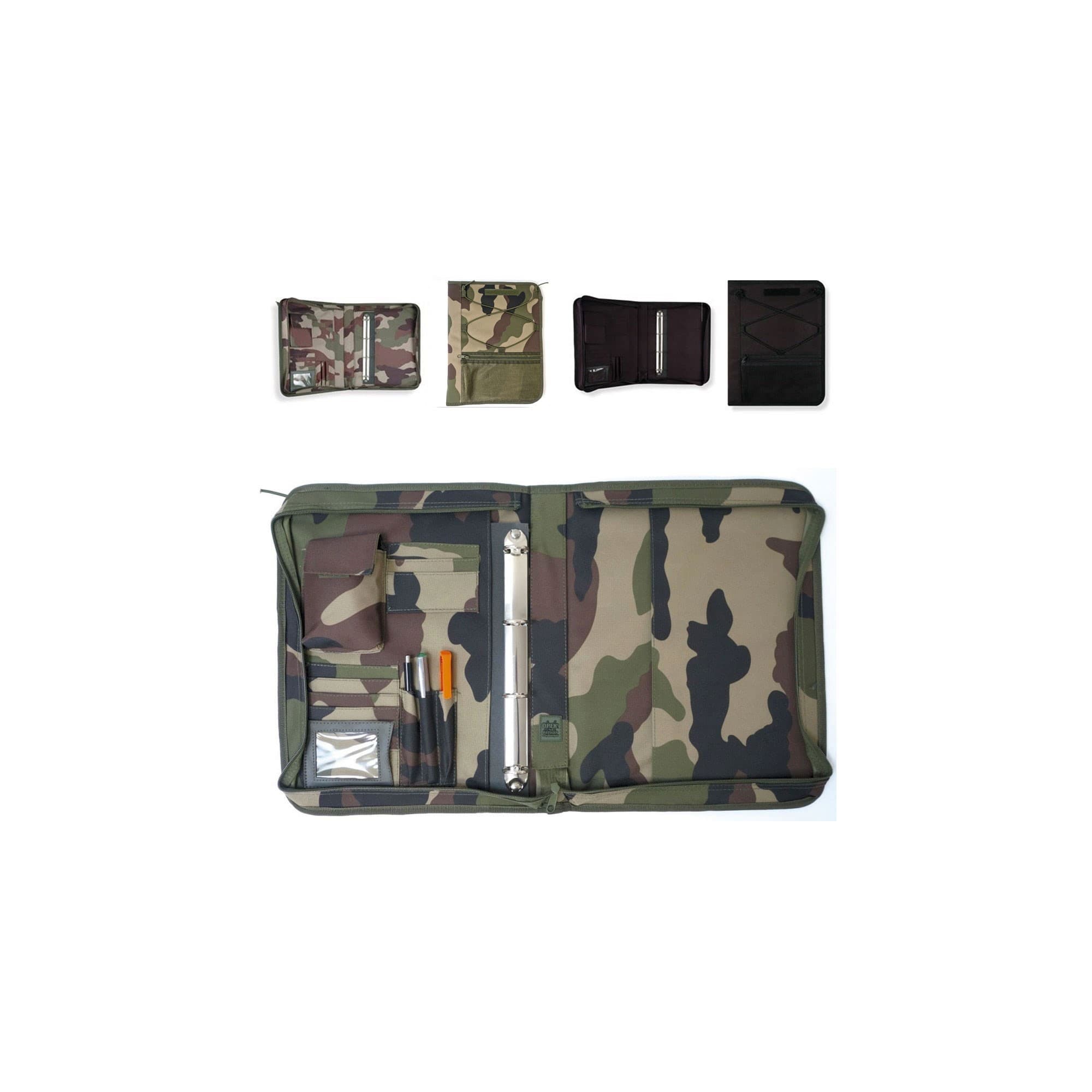 Classeur militaire A4 OPEX zippé avec pochette accessoires