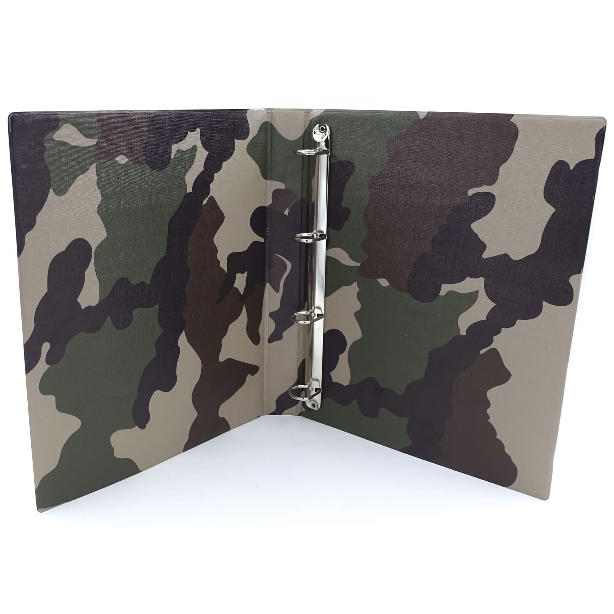 Classeur A4 4 anneaux couverture PVC camouflage CE