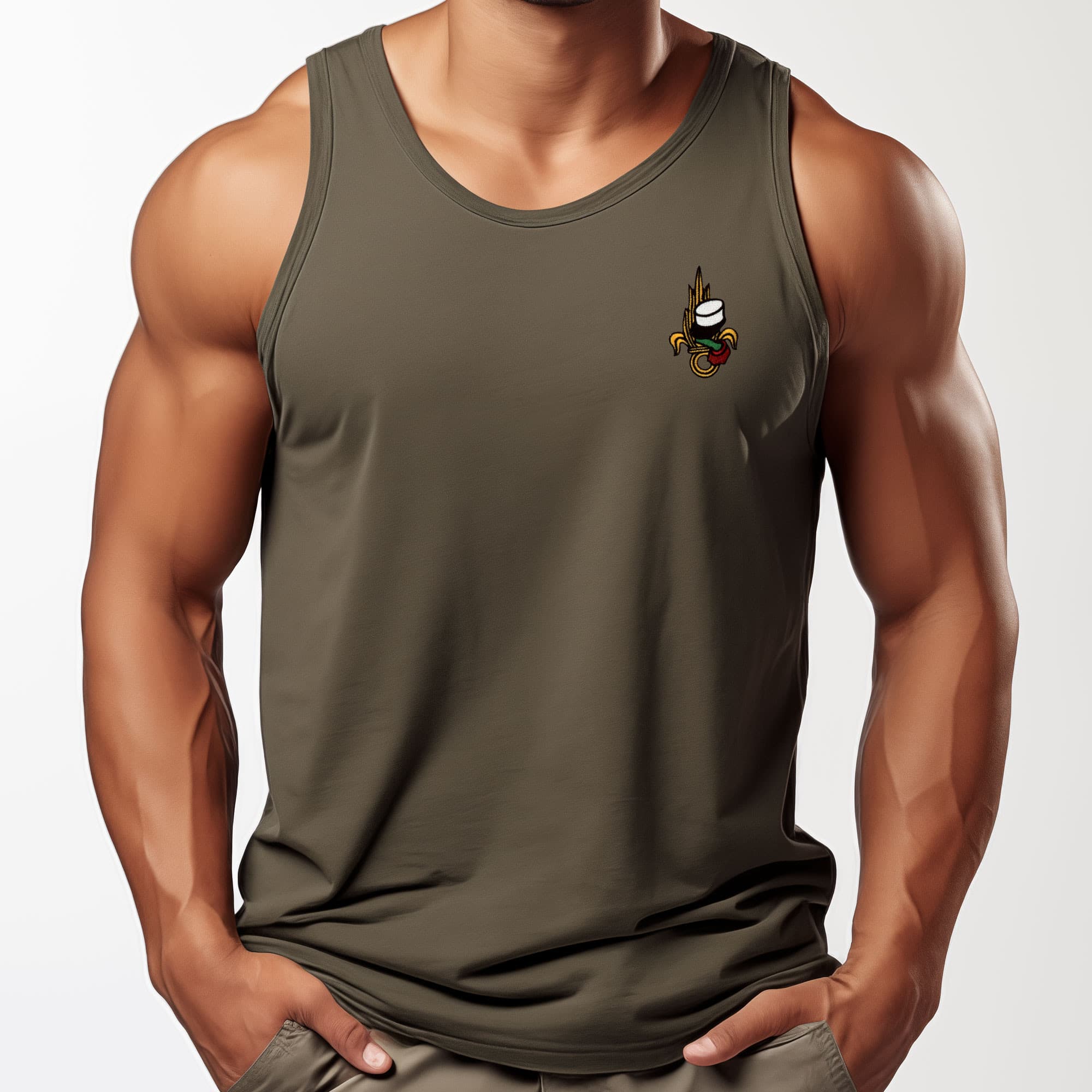 Débardeur Légion étrangère brodé vert armée