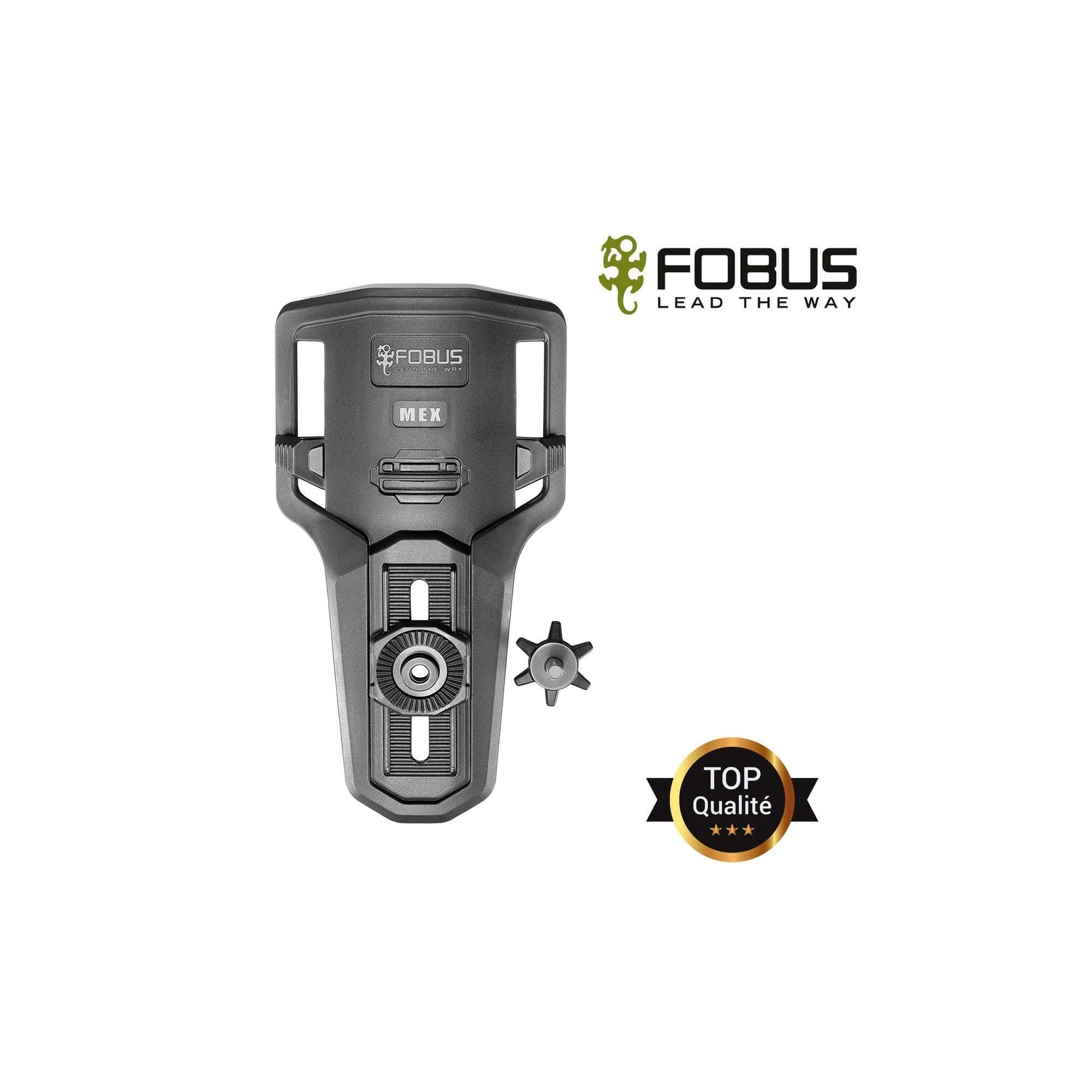 Attache ceinture basse rotative Fobus MEX en polymère noir