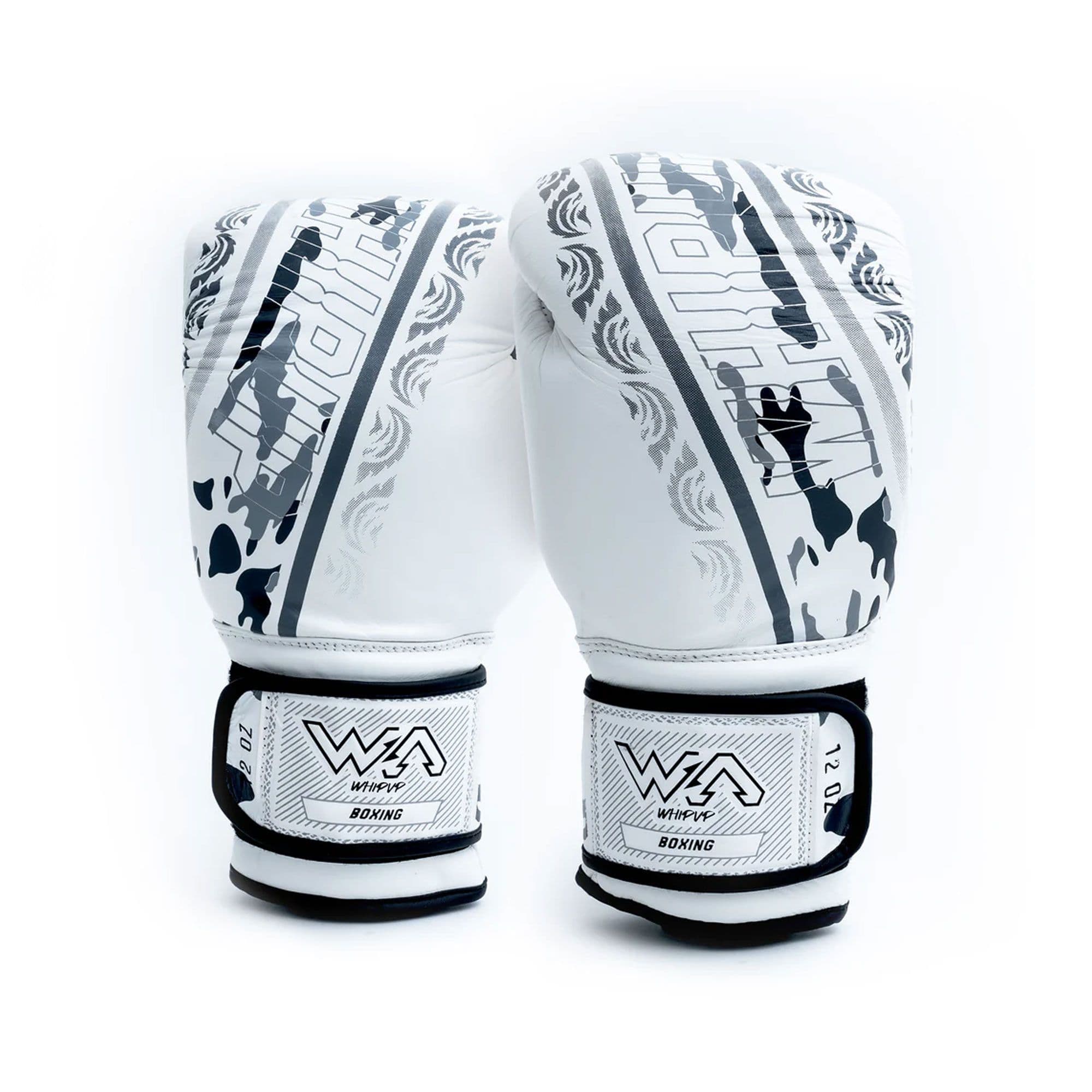 Gants de boxe Whipup Limited en cuir blancs