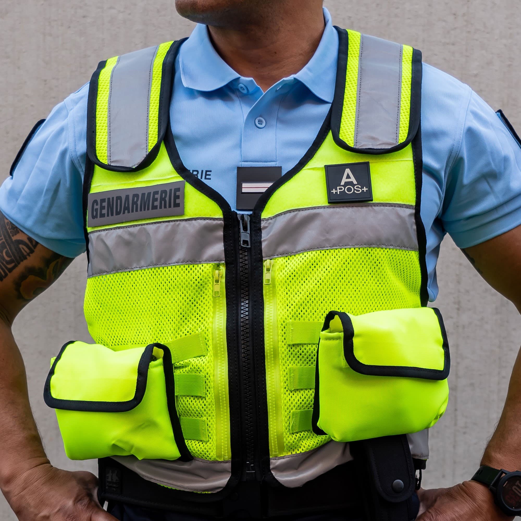 Gilet d'intervention haute visibilité en mesh jaune