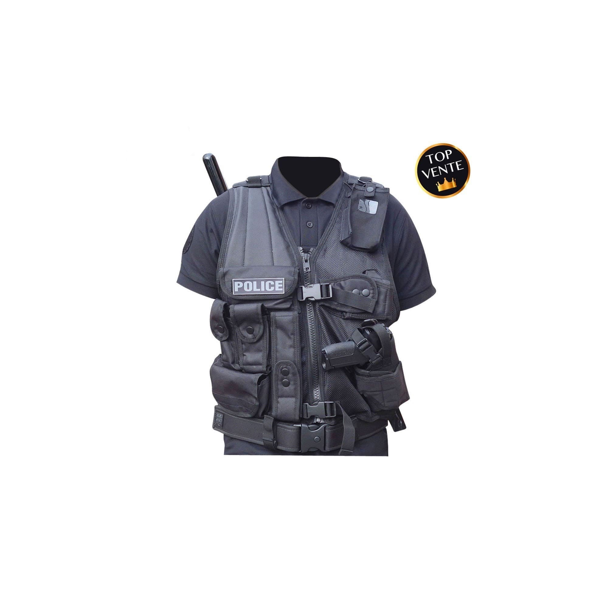 Gilet Force Intervention avec holster pour PA ou Taser