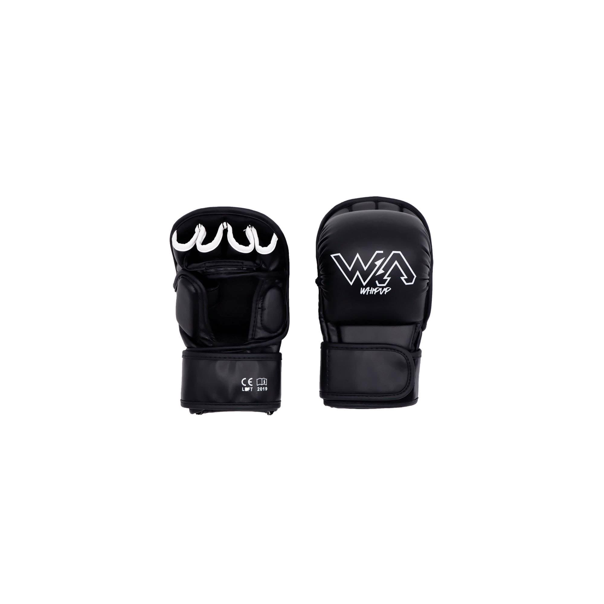 Gants de sparring MMA Whipup Touch en polyuréthane noirs