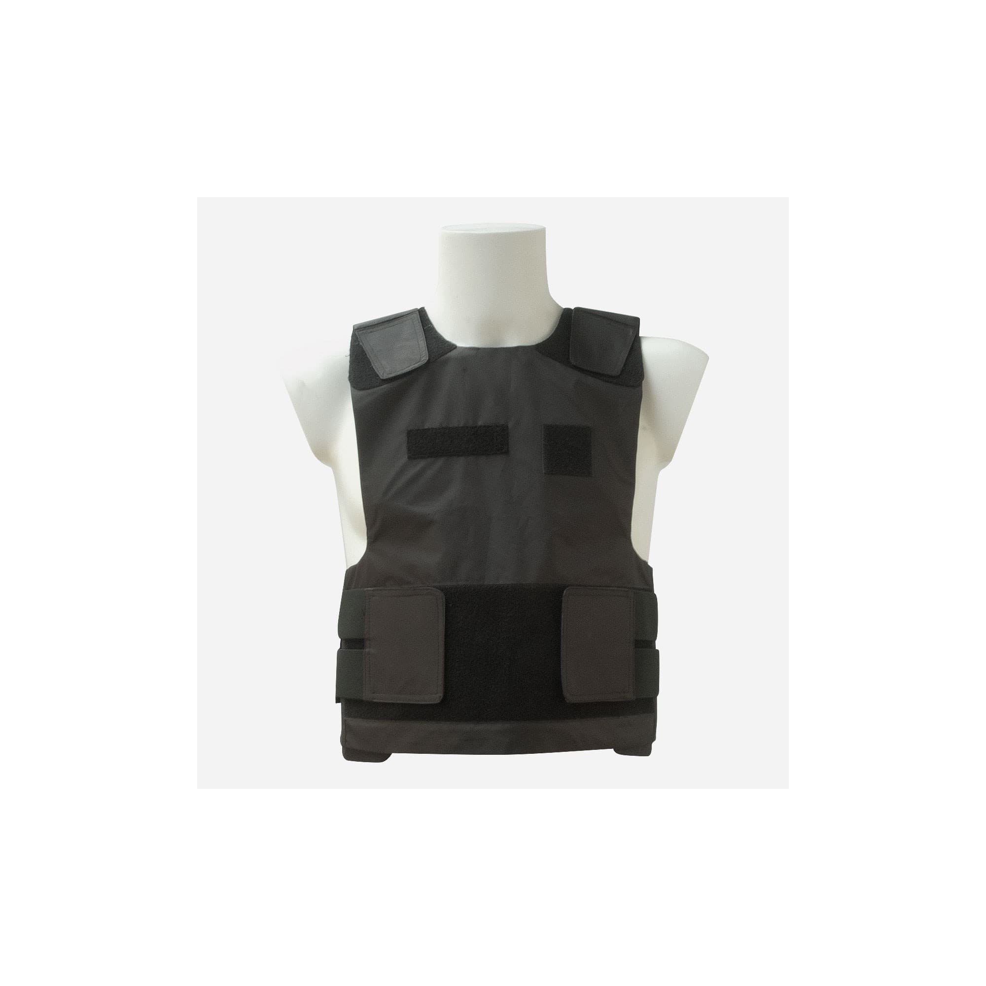 Housse de gilet pare-balles auto-agrippante pour plaques noire