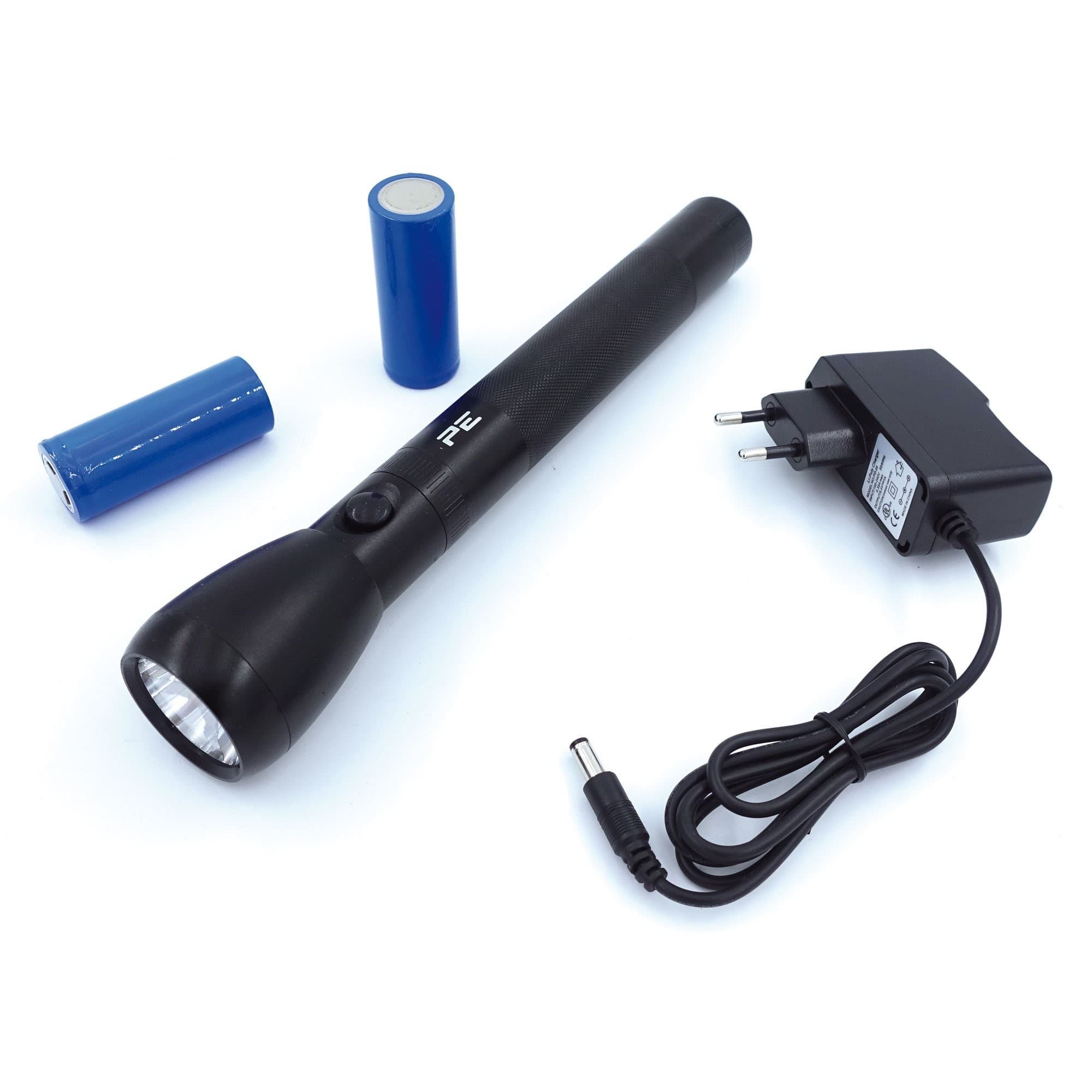 Lampe torche tactique rechargeable noire