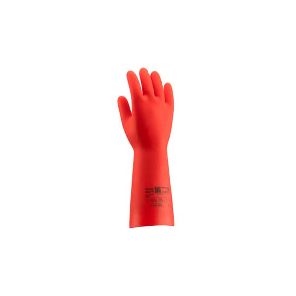 Gants d'électricien KCL Électro 583 classe 00, 500 V AC, latex naturel, rouge