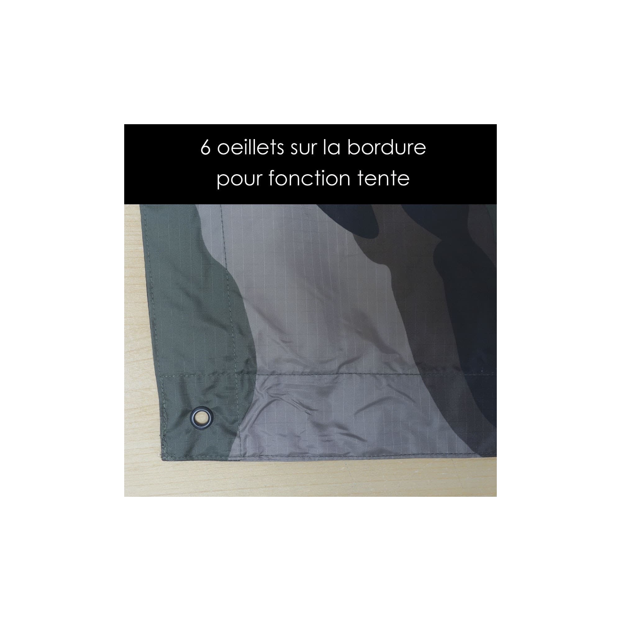 Poncho US en polyester Ripstop 210T enduit PU