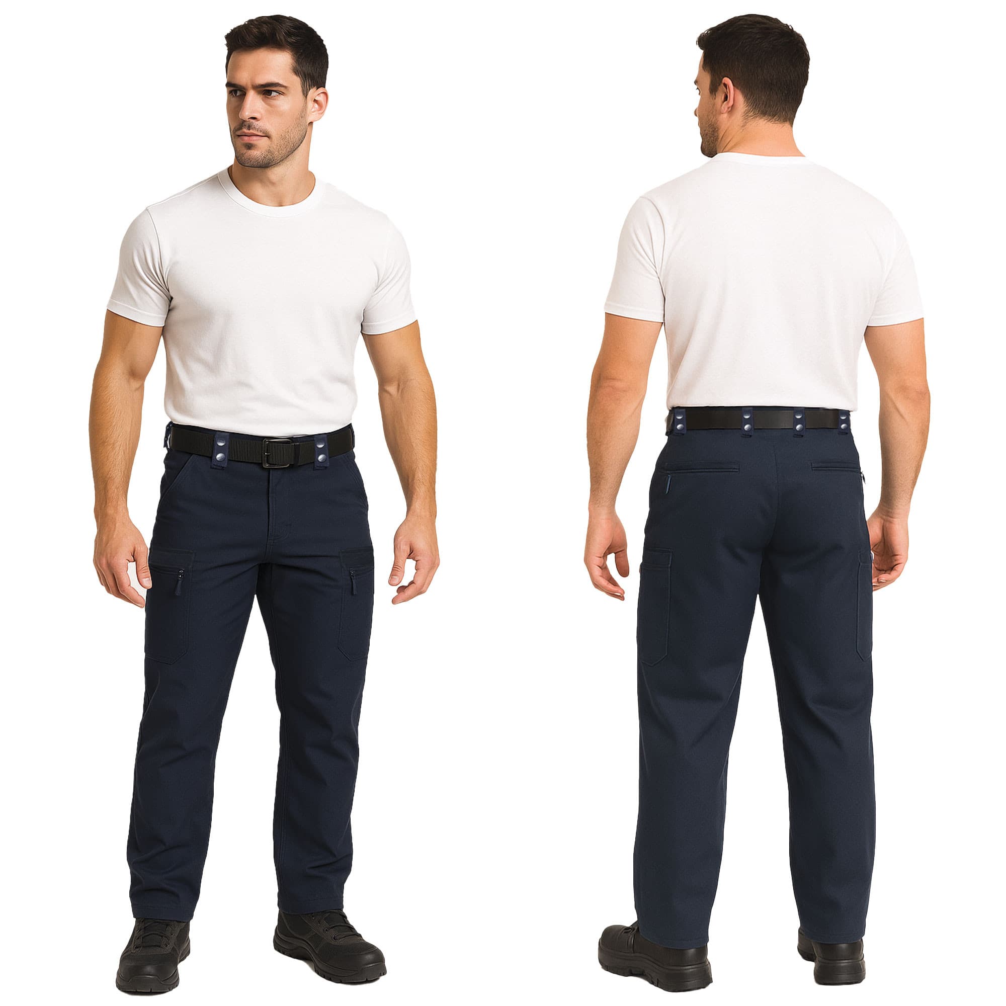 Pantalon d'intervention léger à poches latérales bleu