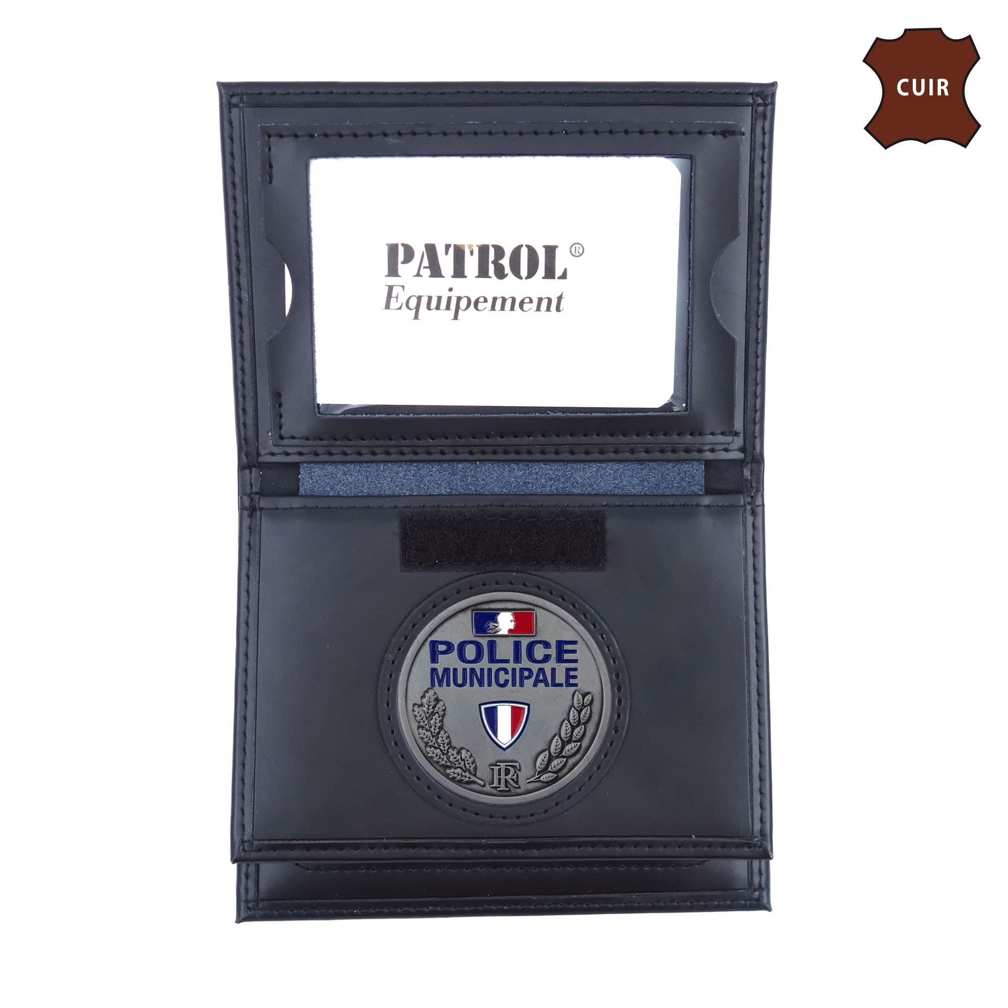 Portefeuille cuir 3 volets Police municipale avec emplacement Navigo