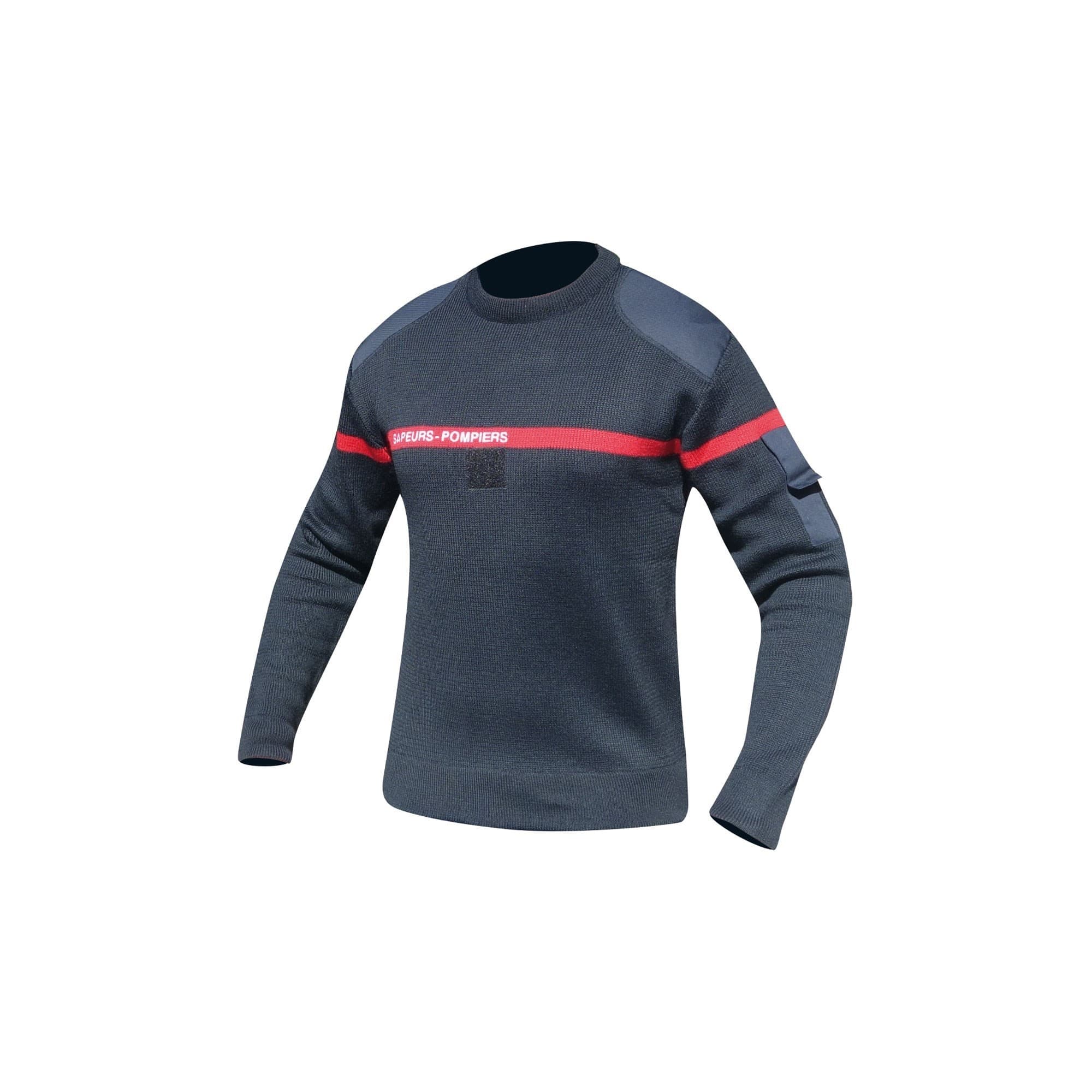 Pull Sapeurs-pompiers en laine et acrylique à renforts
