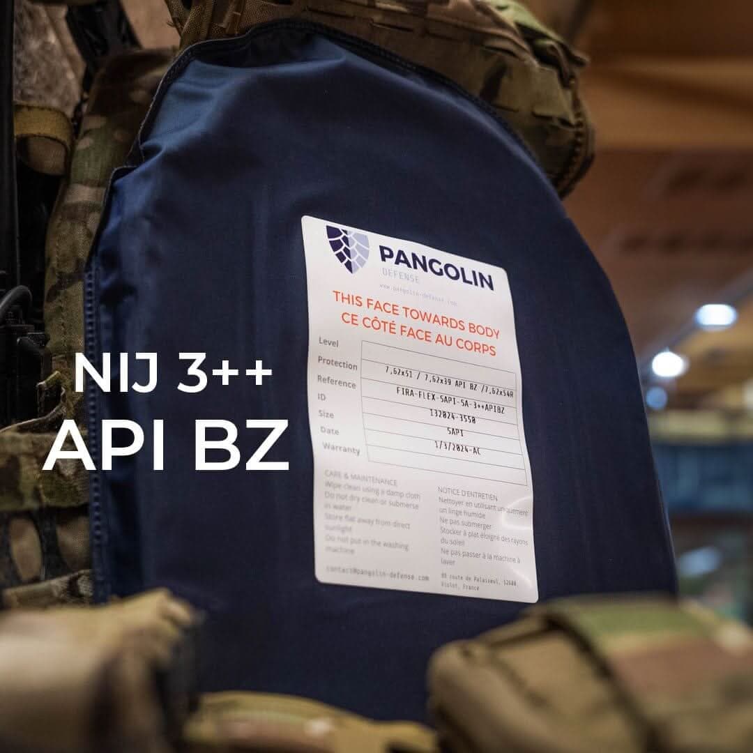 Plaque balistique flexible FI/RA NIJ 3++ API BZ / VPAM 8