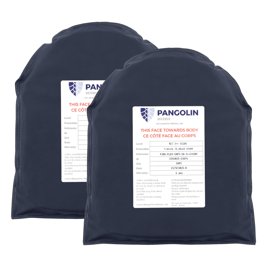 Plaque balistique flexible FI/RA FLEX™ NIJ 3++ SS109 / VPAM 7