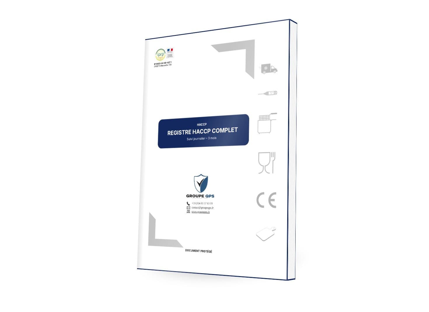 Registre HACCP complet 3 mois – couverture