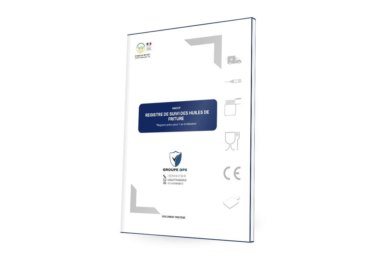 Registre des huiles de friture – couverture