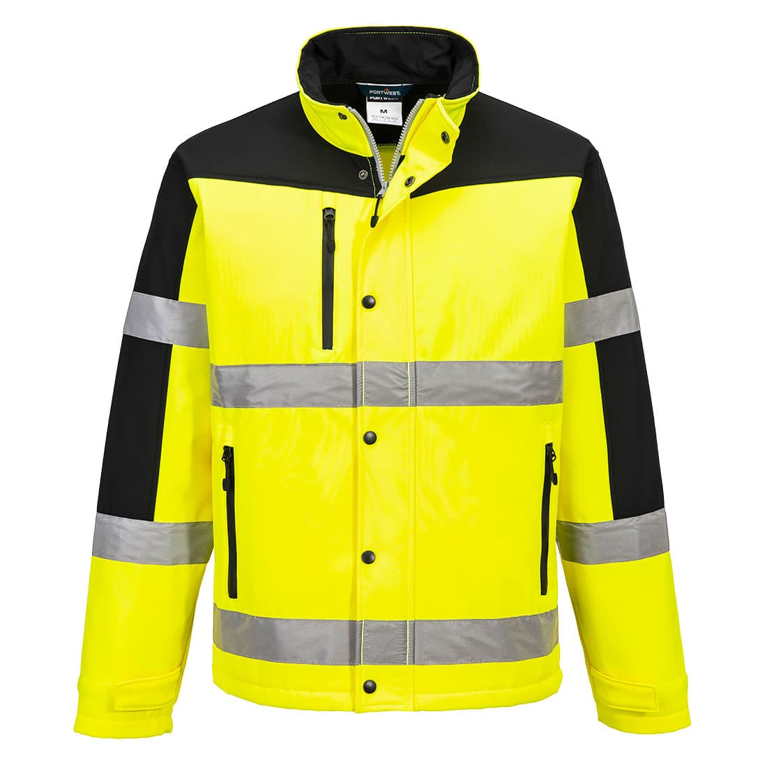 Veste softshell haute visibilité bicolore 3 couches classe 3 - Jaune