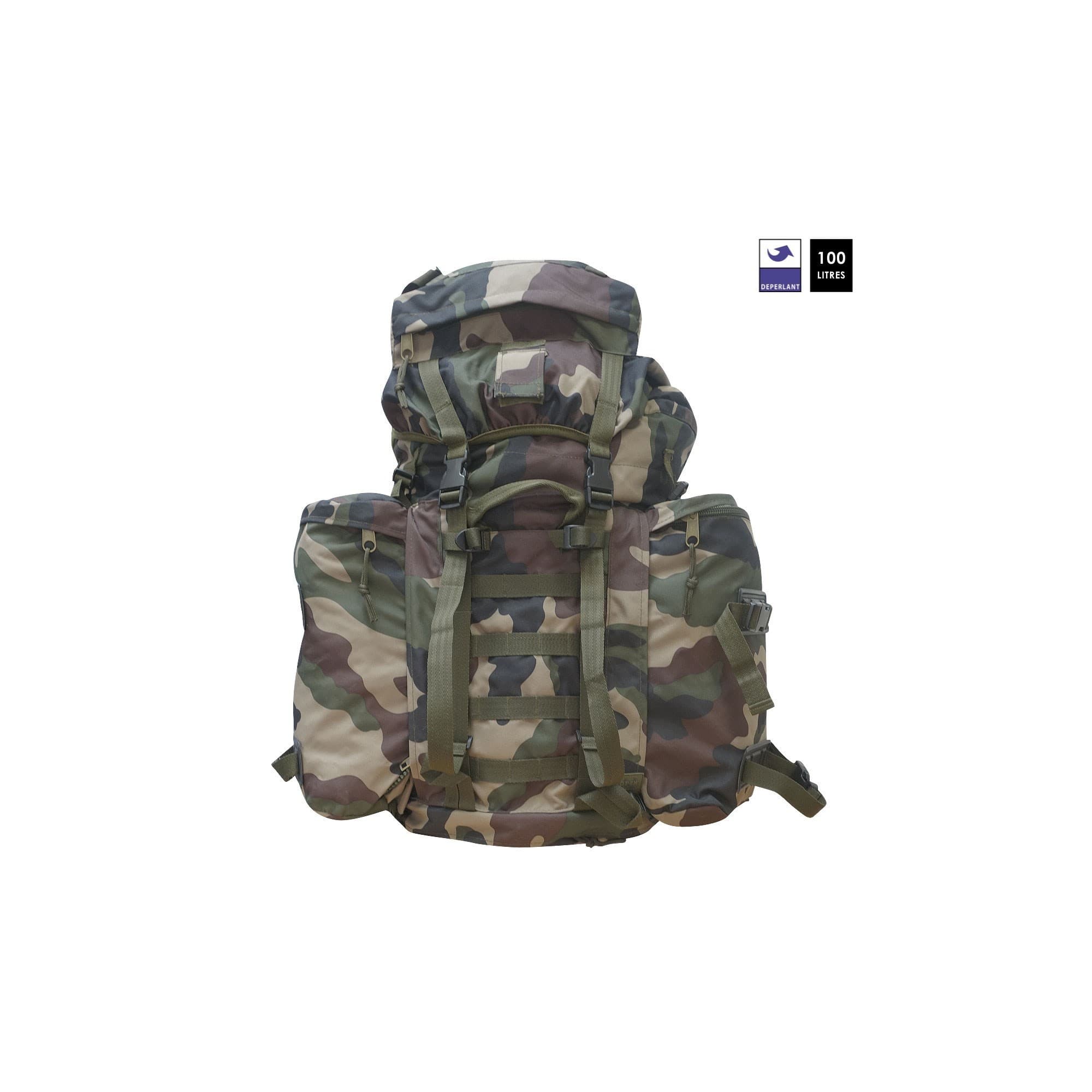 Sac à dos d'intervention 100 litres avec sur-sac Camo CE