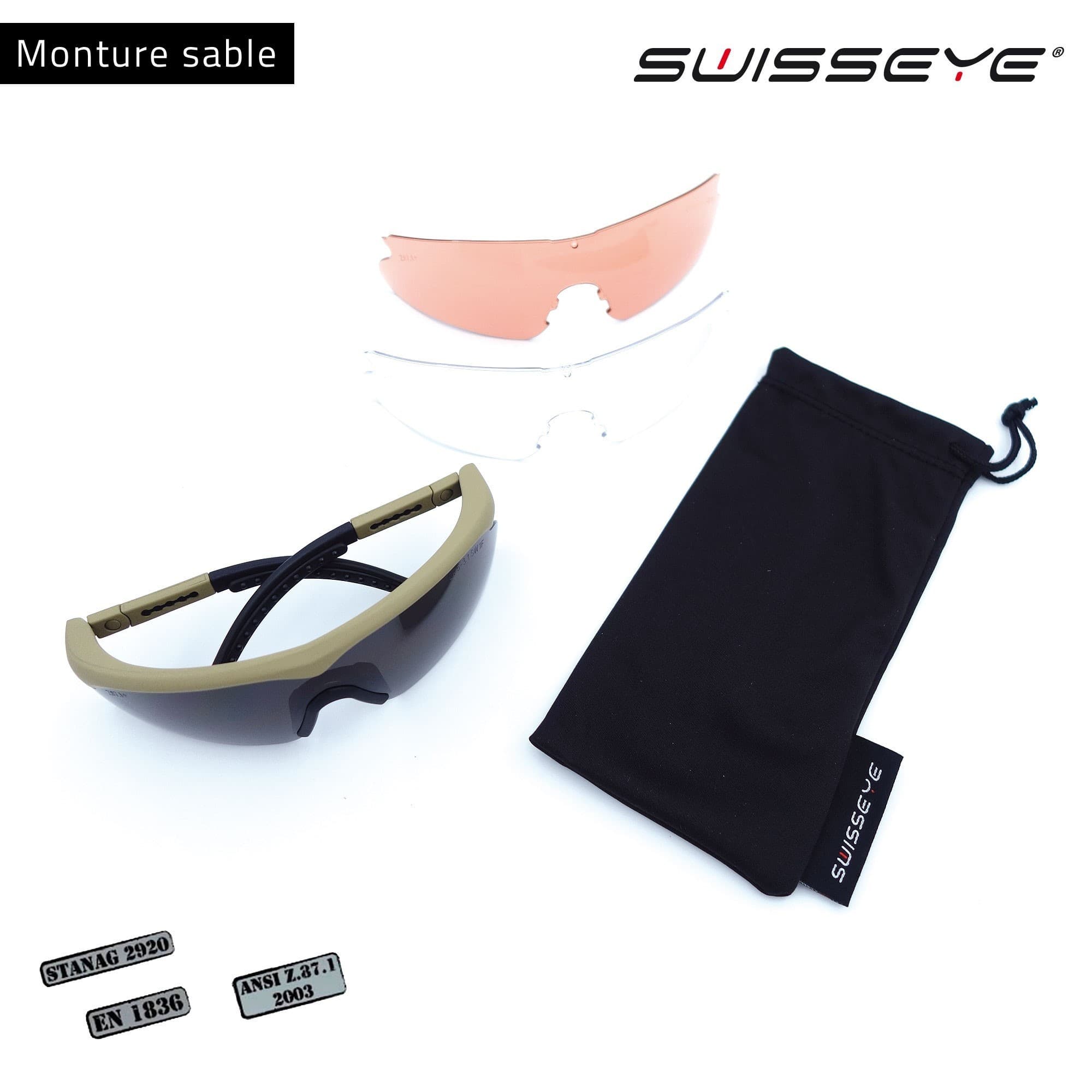 Lunettes balistiques Raptor Swisseye à verres interchangeables