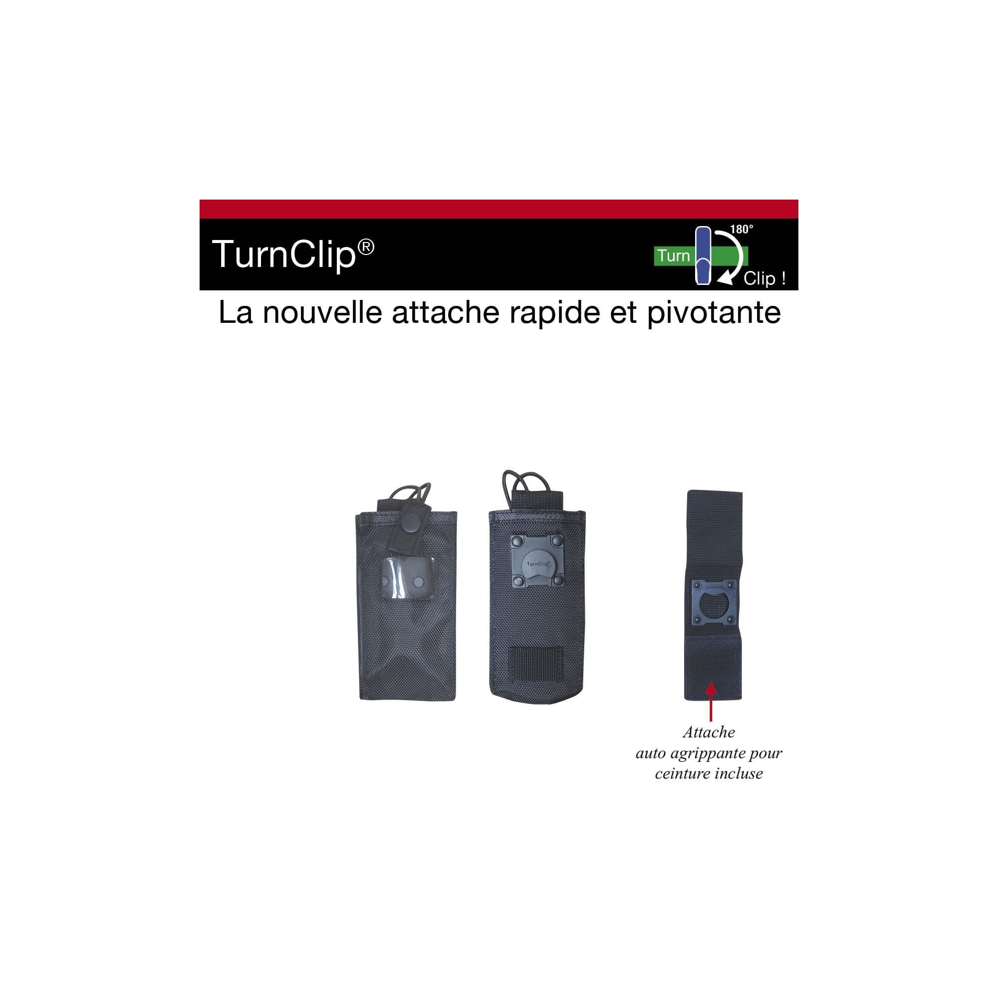 Étui porte-radio pivotant TurnClip 3 élastiqué