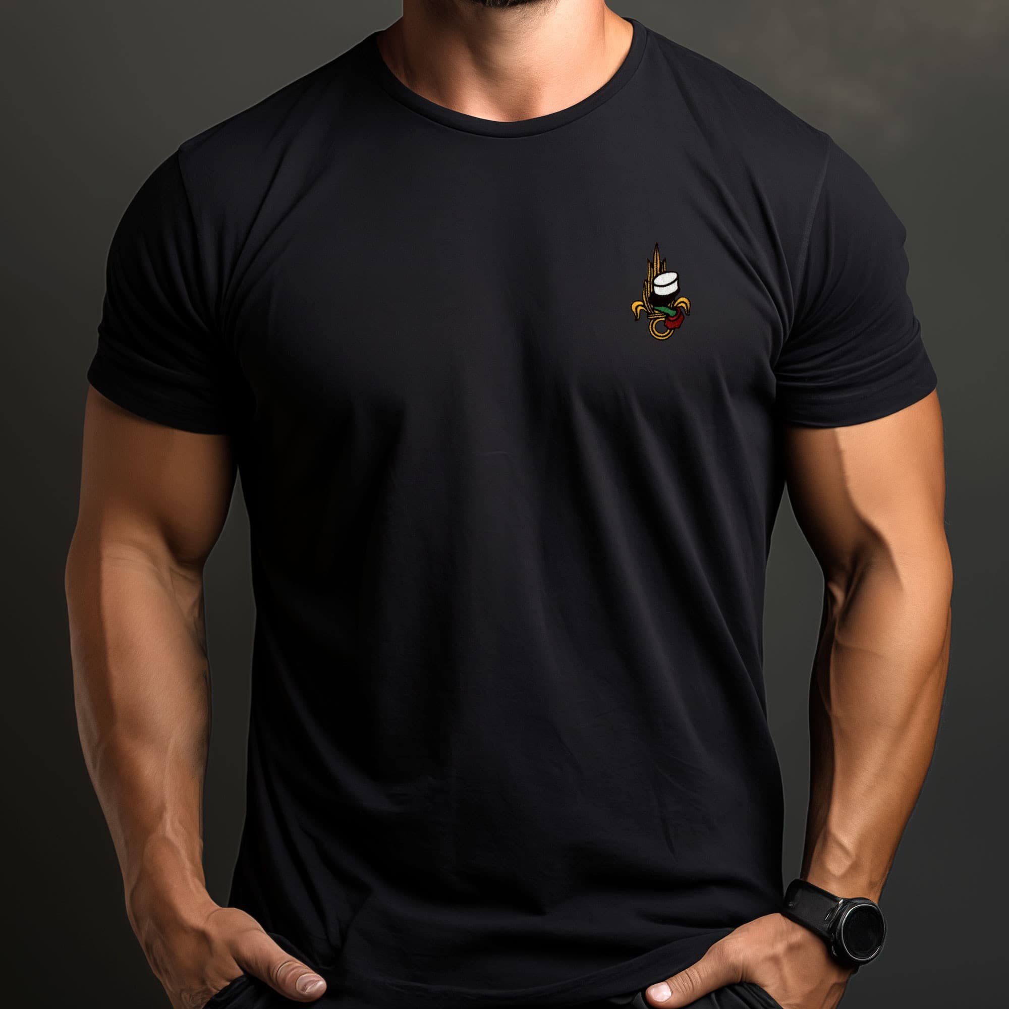 T-shirt Légion étrangère brodé noir