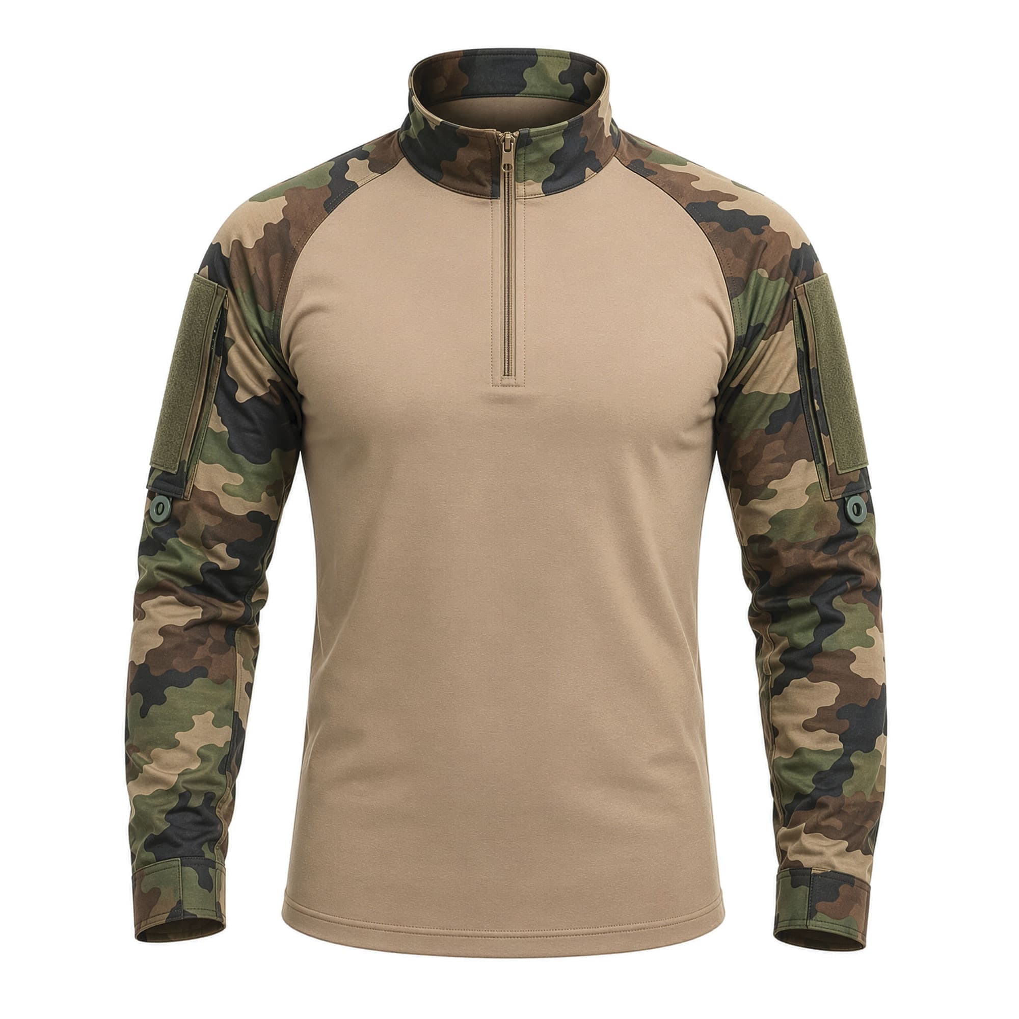 Chemise de combat type UBAS coyote et Camo CE