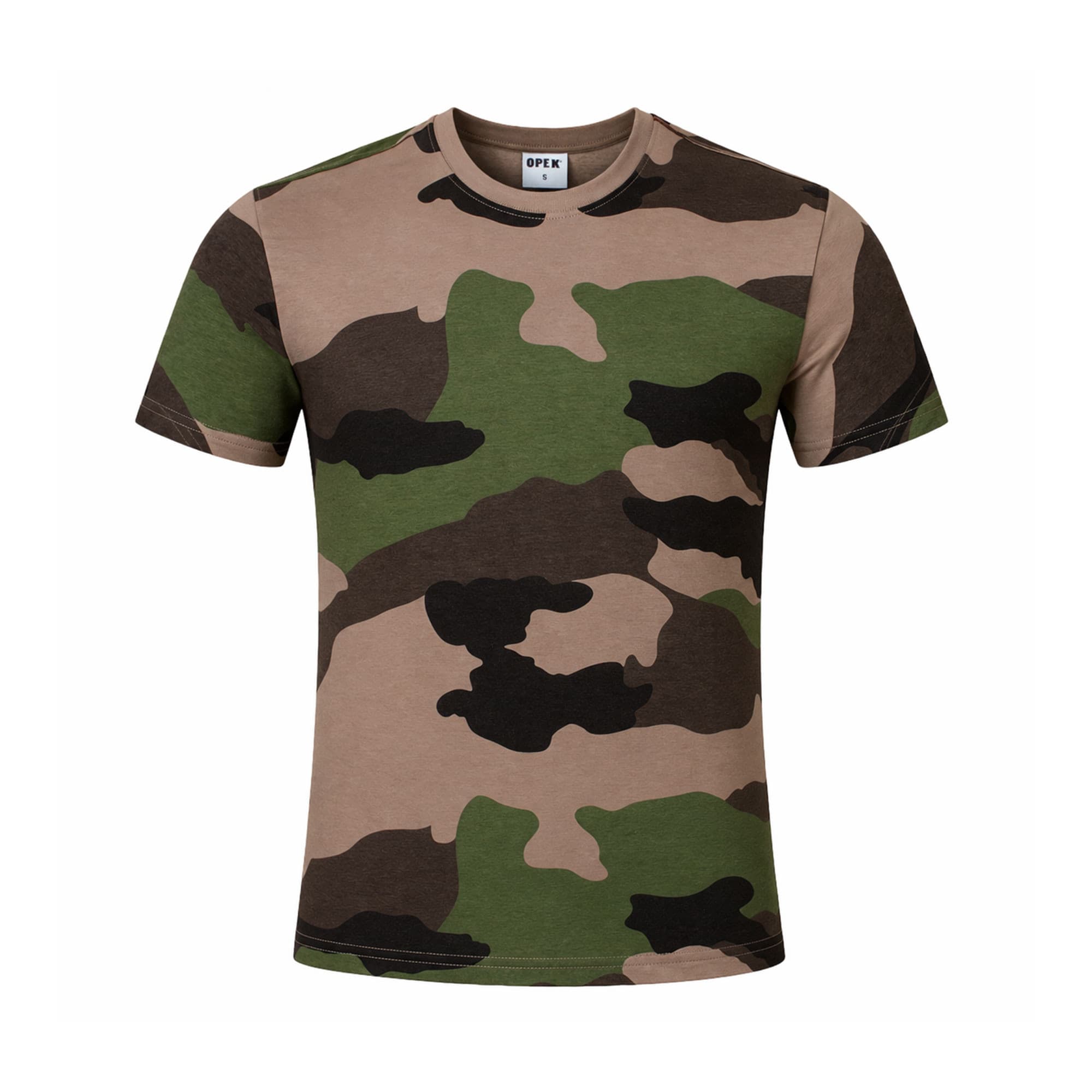 T-shirt manches courtes camouflage CE sans marquage