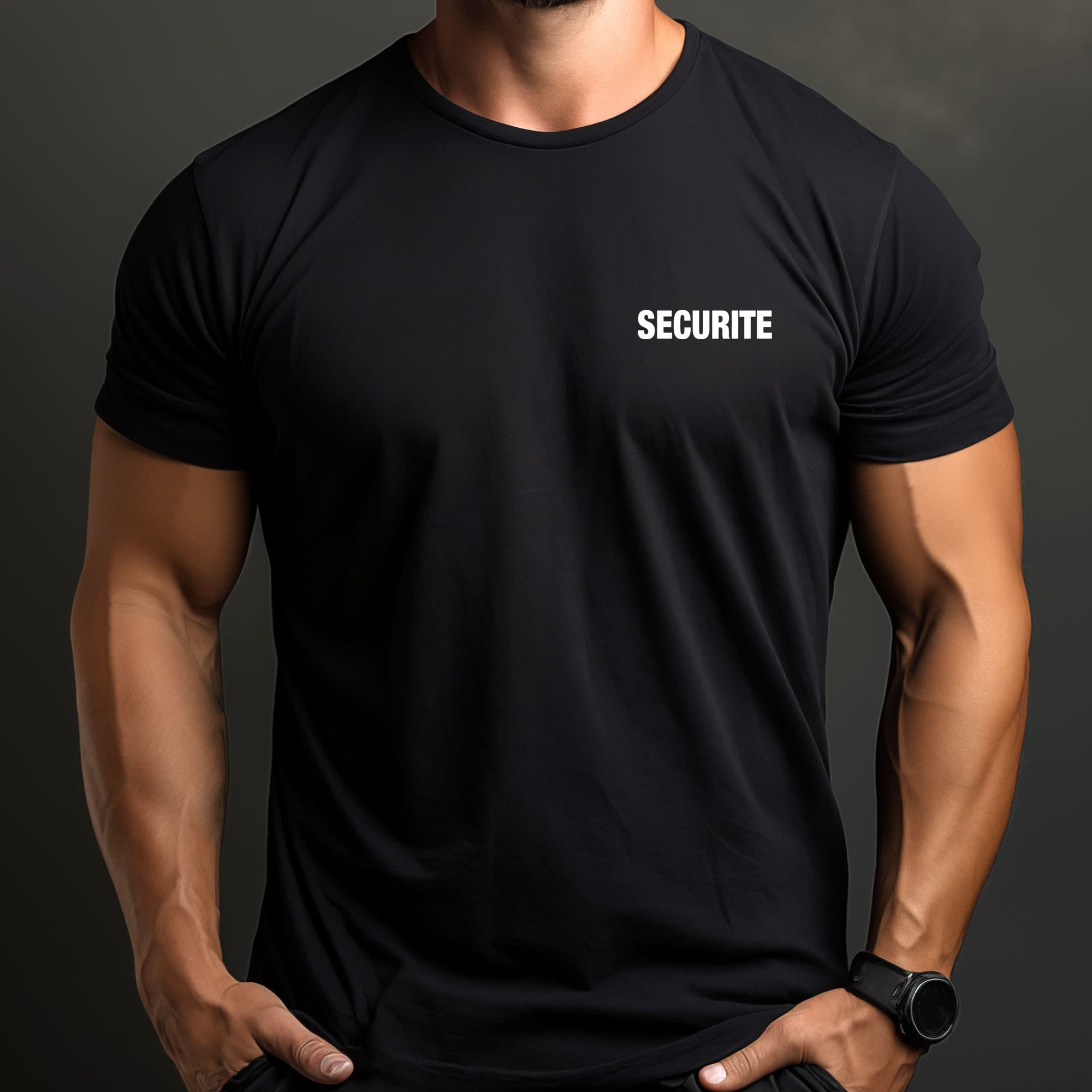 T-shirt Sécurité imprimé noir
