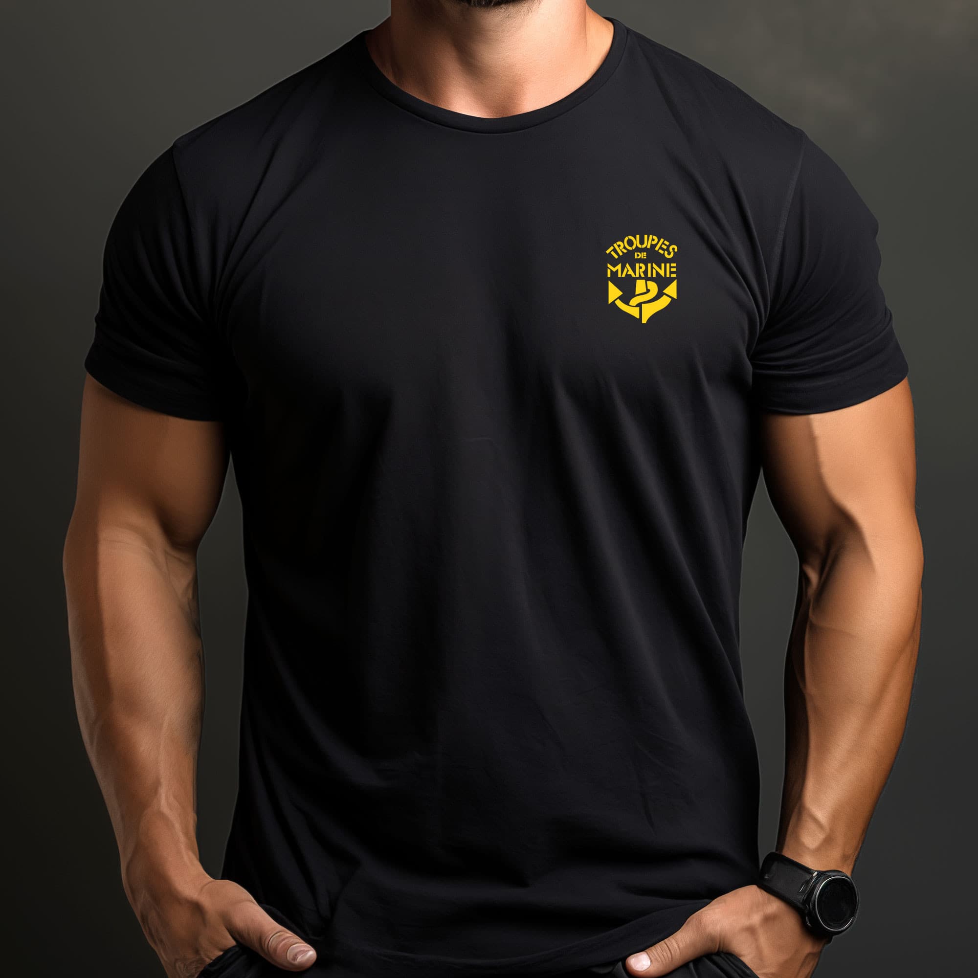 T-shirt TDM imprimé noir