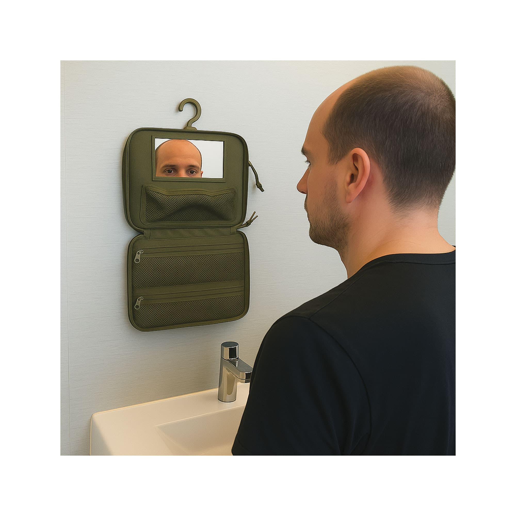 Trousse de toilette OPEX en polyester 600D vert ranger