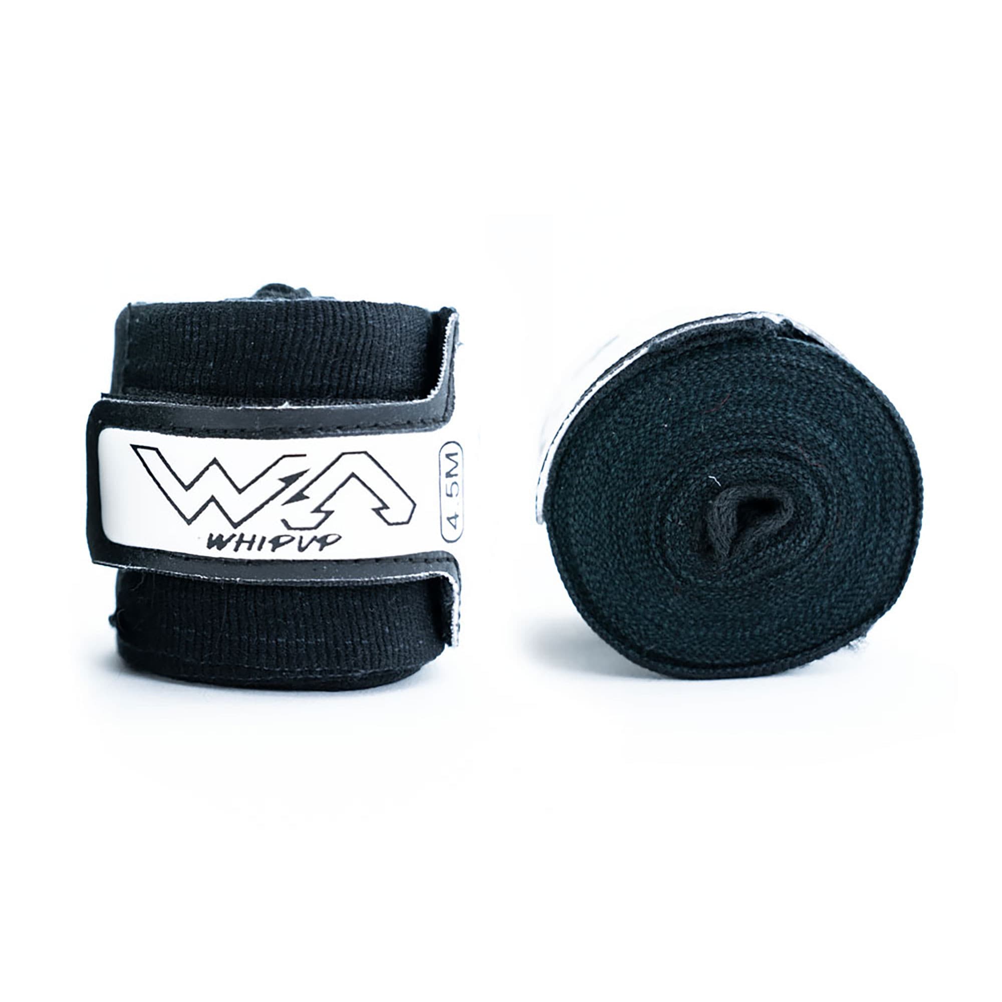 Bandes de boxe Whipup 4,5 m en coton élasthanne noir