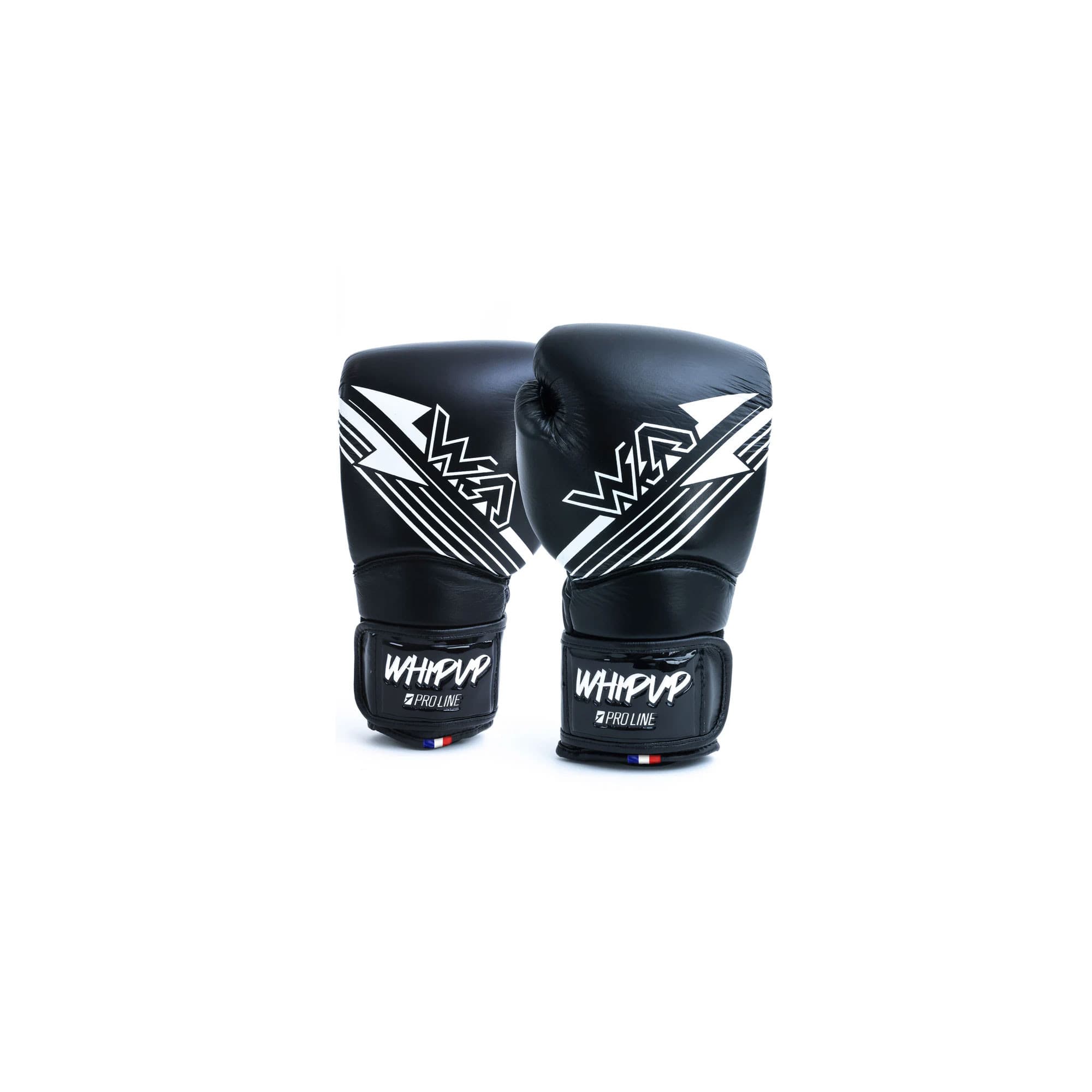 Gants de sparring Whipup Proline en cuir noirs