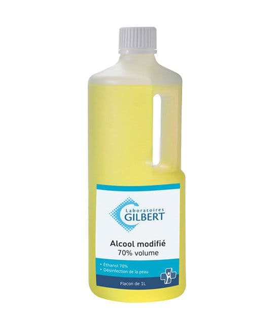 Alcool modifié 70° en flacon de 1 L pour la désinfection de la peau saine