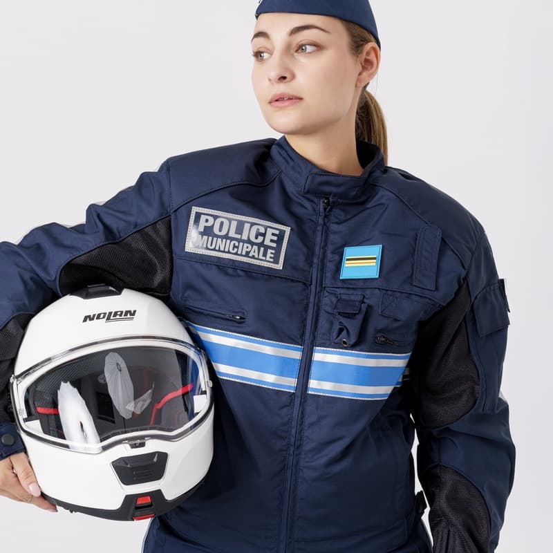 Blouson moto été Police municipale V2 bande gitane