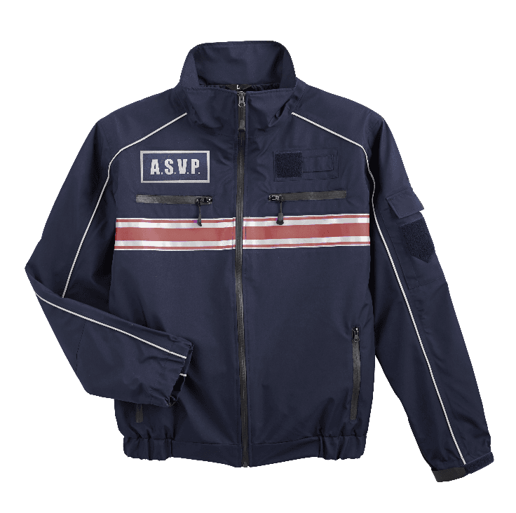 Blouson softshell ASVP bande bordeaux