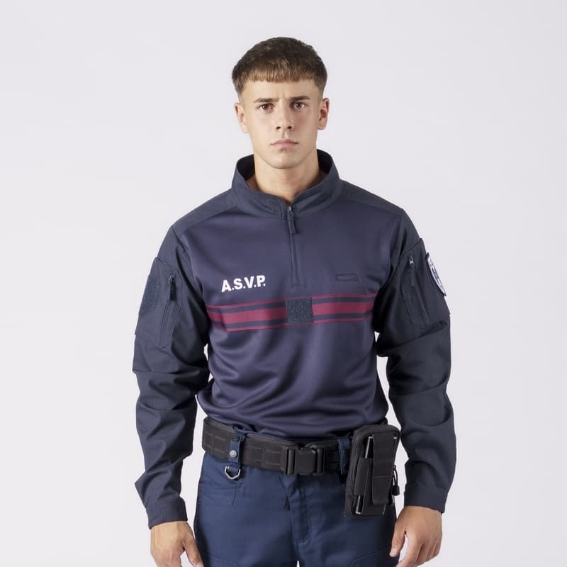 Chemise UBAS ASVP bande bordeaux