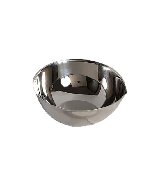Cupule inox 60 ml à bec verseur et fond plat, 60 × 28 mm