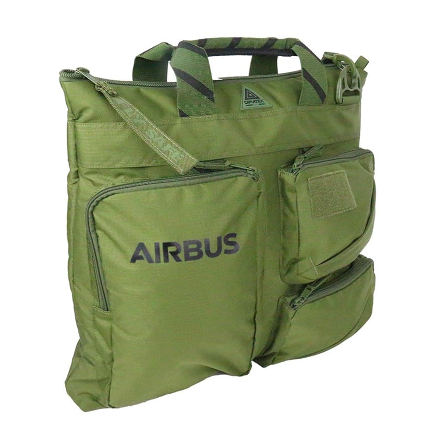 Sac pilote FURTIF XL Dimatex pour casque de pilote, Ripstop 900D, Airbus vert OTAN