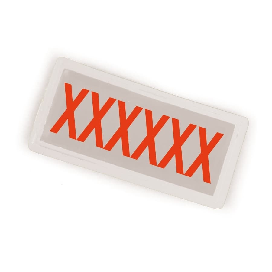 Badge 100x50 personnalisé Argent
