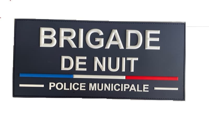 Flap PVC 3D Police municipale – noir, bleu ou gris, poitrine ou dos