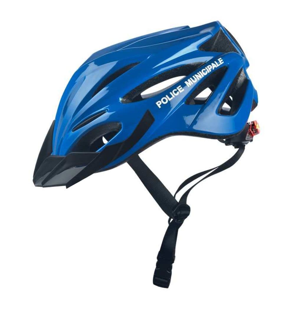 Casque VTT à éclairage LED marquage Police municipale