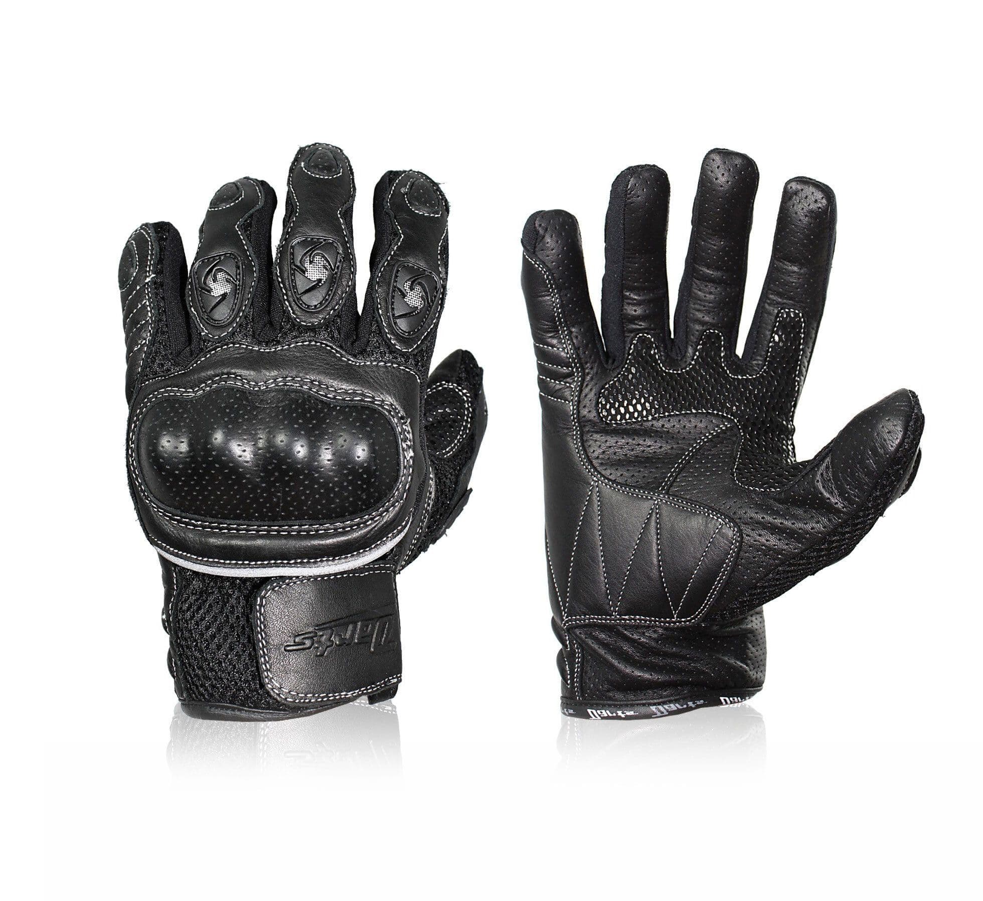 Gants moto été Darts Spy noirs en mesh et cuir de chèvre