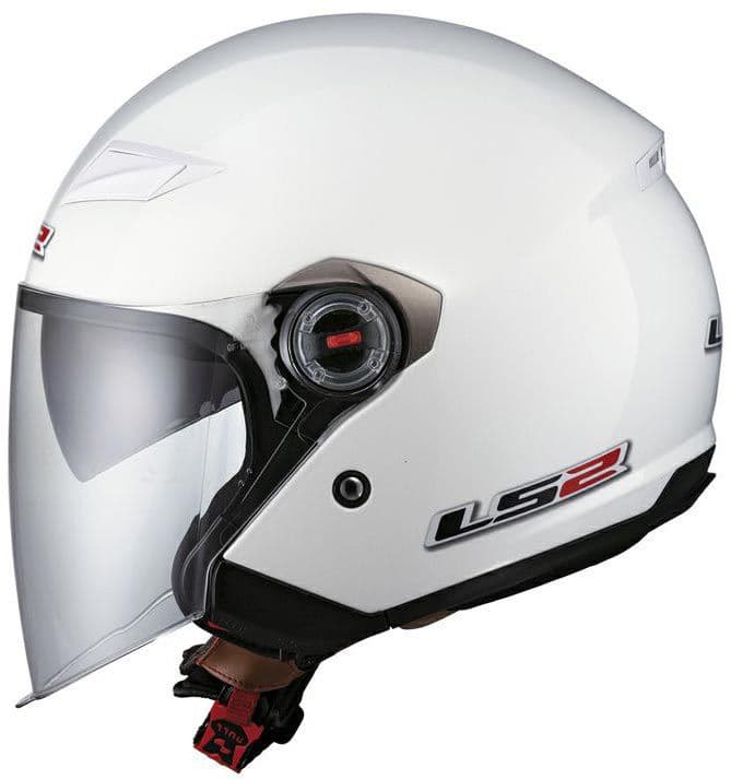 Casque moto jet LS2 Track blanc