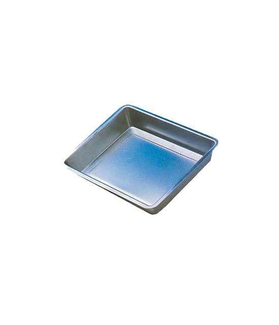 Plateau rectangulaire inox 200 × 150 × 20 mm pour stérilisation et transport