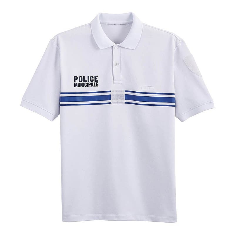 Polo Police municipale STARCOOL manches courtes bande gitane